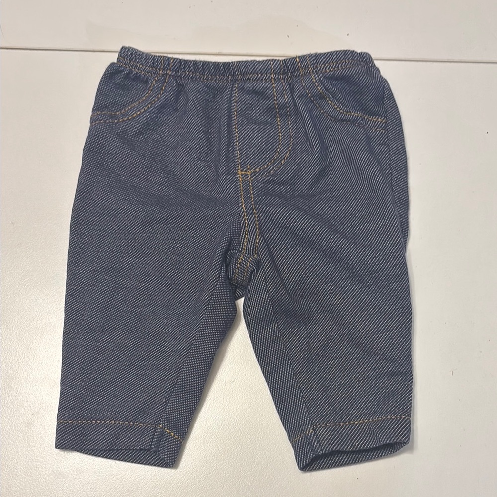 Carter's Blue Elastic Waist “Jeans” for Newborn, Great Condition!